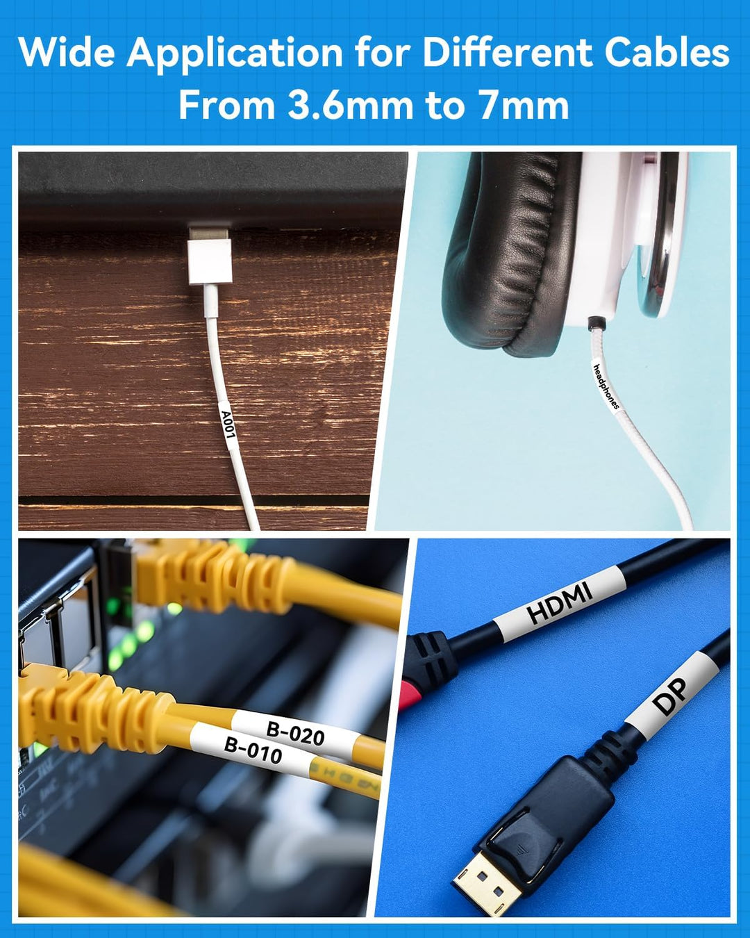 3x Upwinning Hse-231 HSE231 Schrumpfschlauch 11.7mm Kompatible mit Brother P touch Schrumpfschlauch