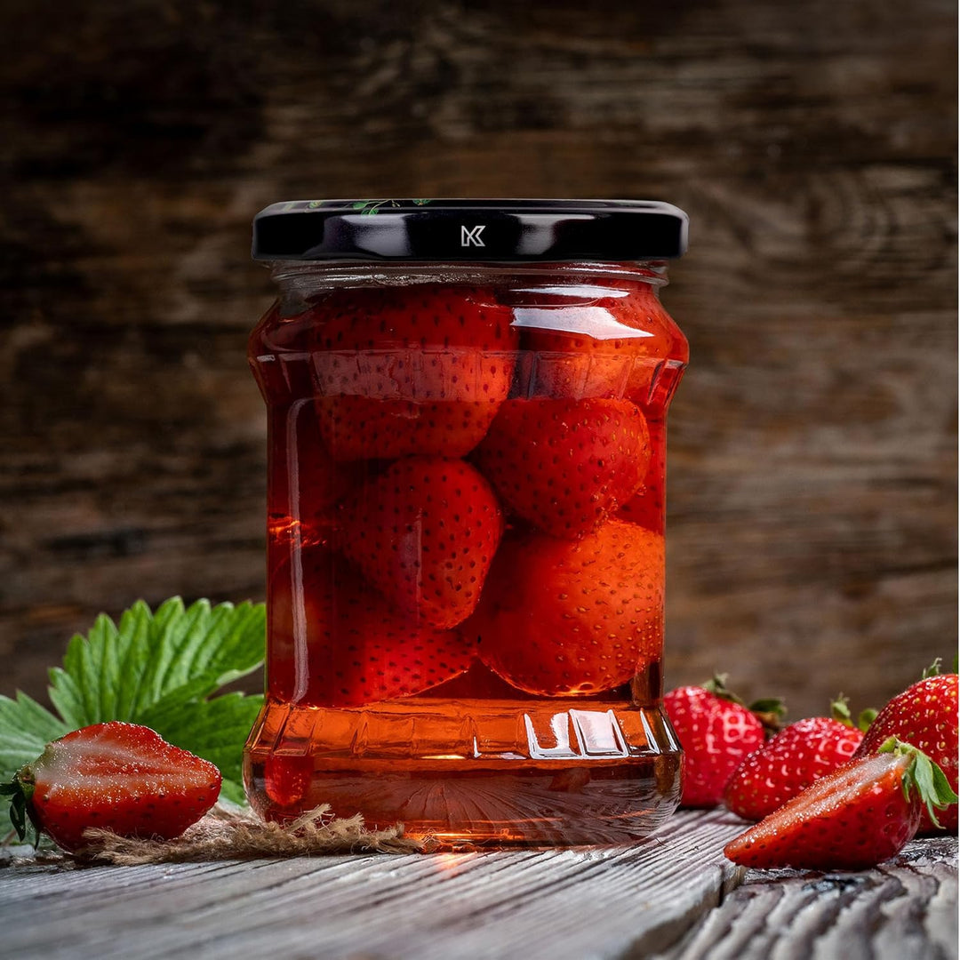 KADAX Einmachgläser 500ml TO82, Sturzgläser Mason Jar mit Schraubdeckel, Luftdichte Twist-off Gläser