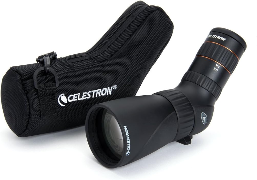 Celestron 52308 9-27 x 56 mm Hummingbird ED Micro Spotter vogelfreundliches Spektiv – Schwarz 9-27 x