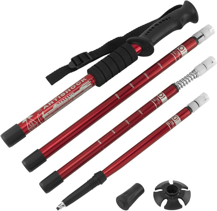 MidGard Teleskop Nordic Walking Stöcke, 50-110 cm höhenverstellbar, Antischock Dämpfung, Wanderstöck