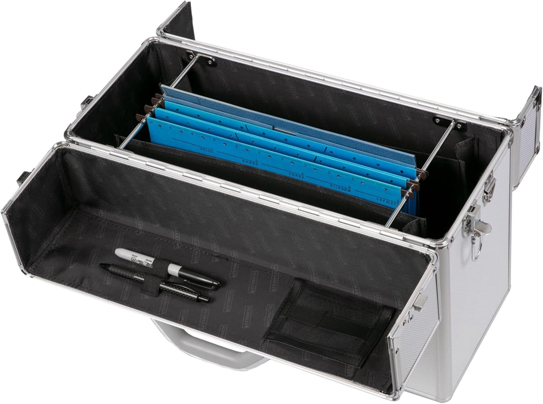 ALUMAXX 45100 Pilotenkoffer ALPHA, Piloten Koffer aus Aluminium, Aktenkoffer Alu, Dokumentenkoffer,