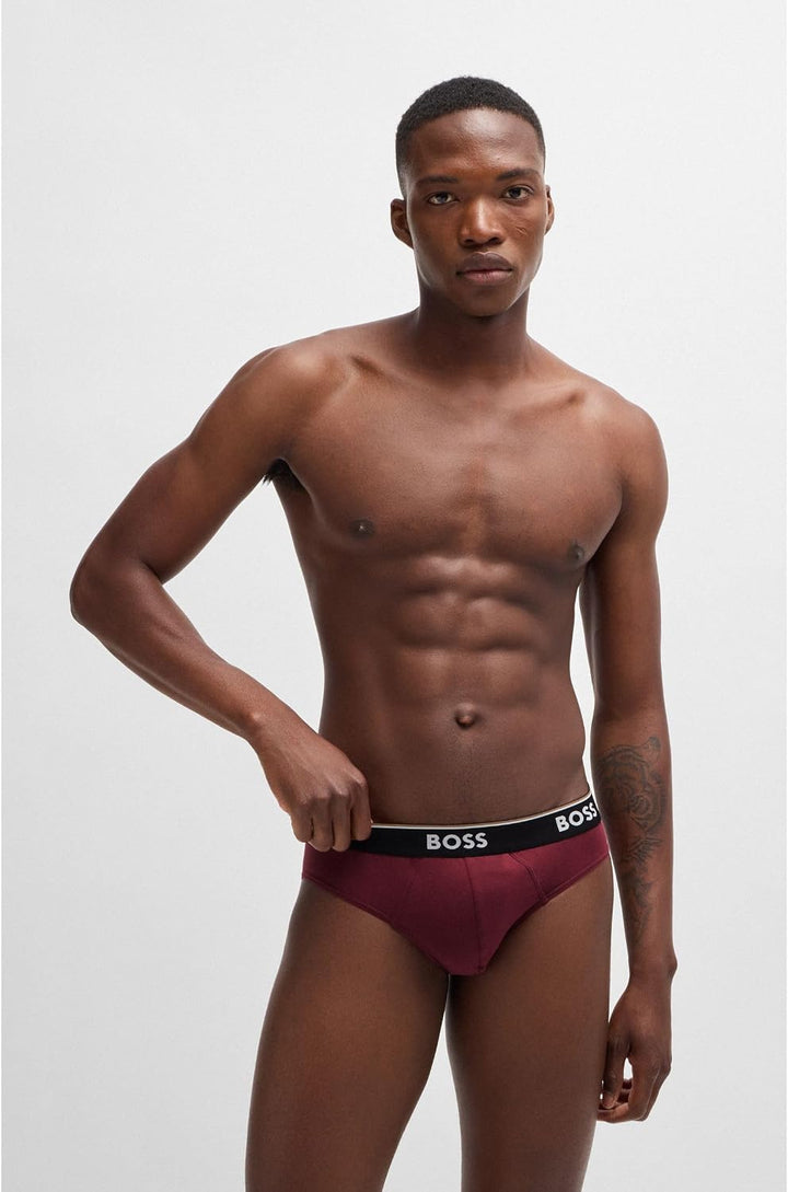 BOSS Herren Brief 3P Power Dreier-Pack Slips aus Stretch-Baumwolle mit Logos am Bund XL Open Miscell