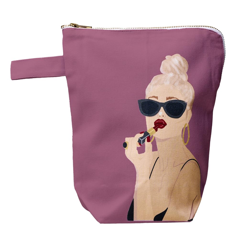 Organic Cotton Vanity Bag - Kosmetiktasche aus Bio-Baumwolle (Cherry Lips), Cherry Lips