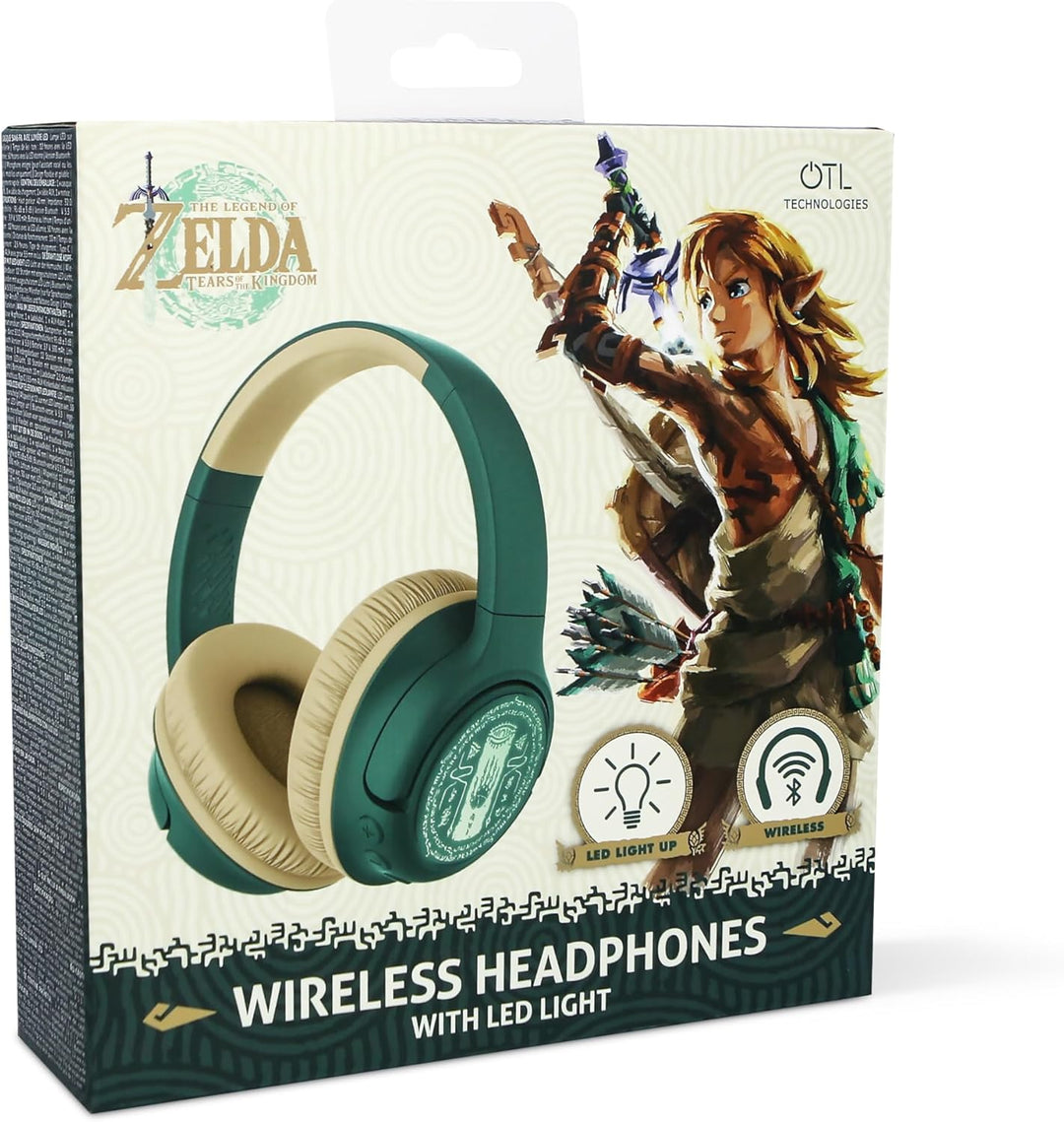 OTL Technologies The Legend of Zelda TEARS of The Kingdom Kabellose faltbare Kopfhörer mit LED-Licht