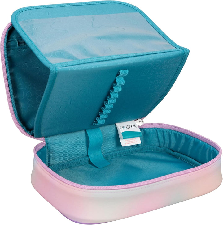 neoxx - Schlamperbox Dunk Candy Party – Platz für EIN Geodreieck – Stifte Flap mit 26 Stifteschlaufe