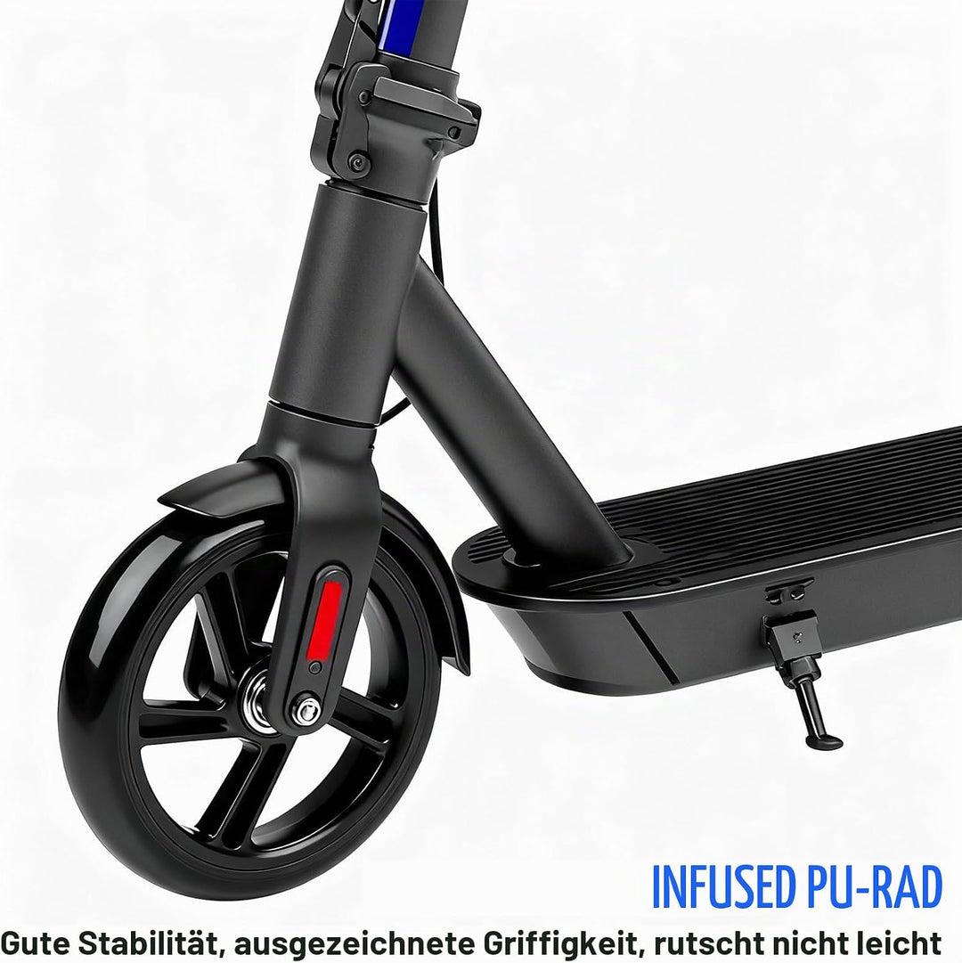 2 Stück Stunt Scooter Rollen 200mm, Ersatzräder mit Zweiachsig, Hochwertige Vollgummi-Rollen, Scoote