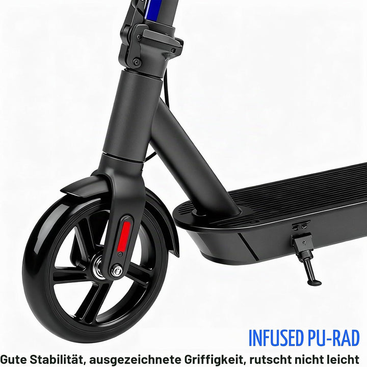 2 Stück Stunt Scooter Rollen 200mm, Ersatzräder mit Zweiachsig, Hochwertige Vollgummi-Rollen, Scoote