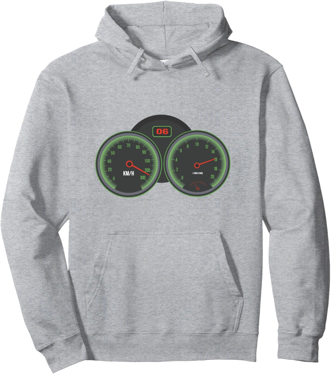Motorrad Tacho Geschwindigkeit Schnell Pullover Hoodie