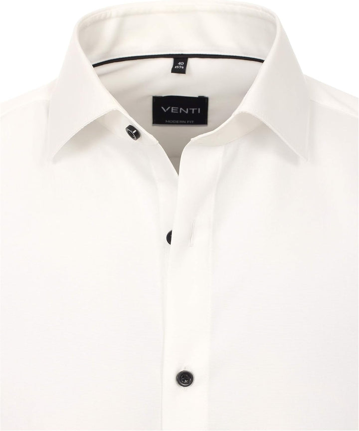 Venti Herren Popeline Hemd uninah 001980 Modern Fit, Ivory