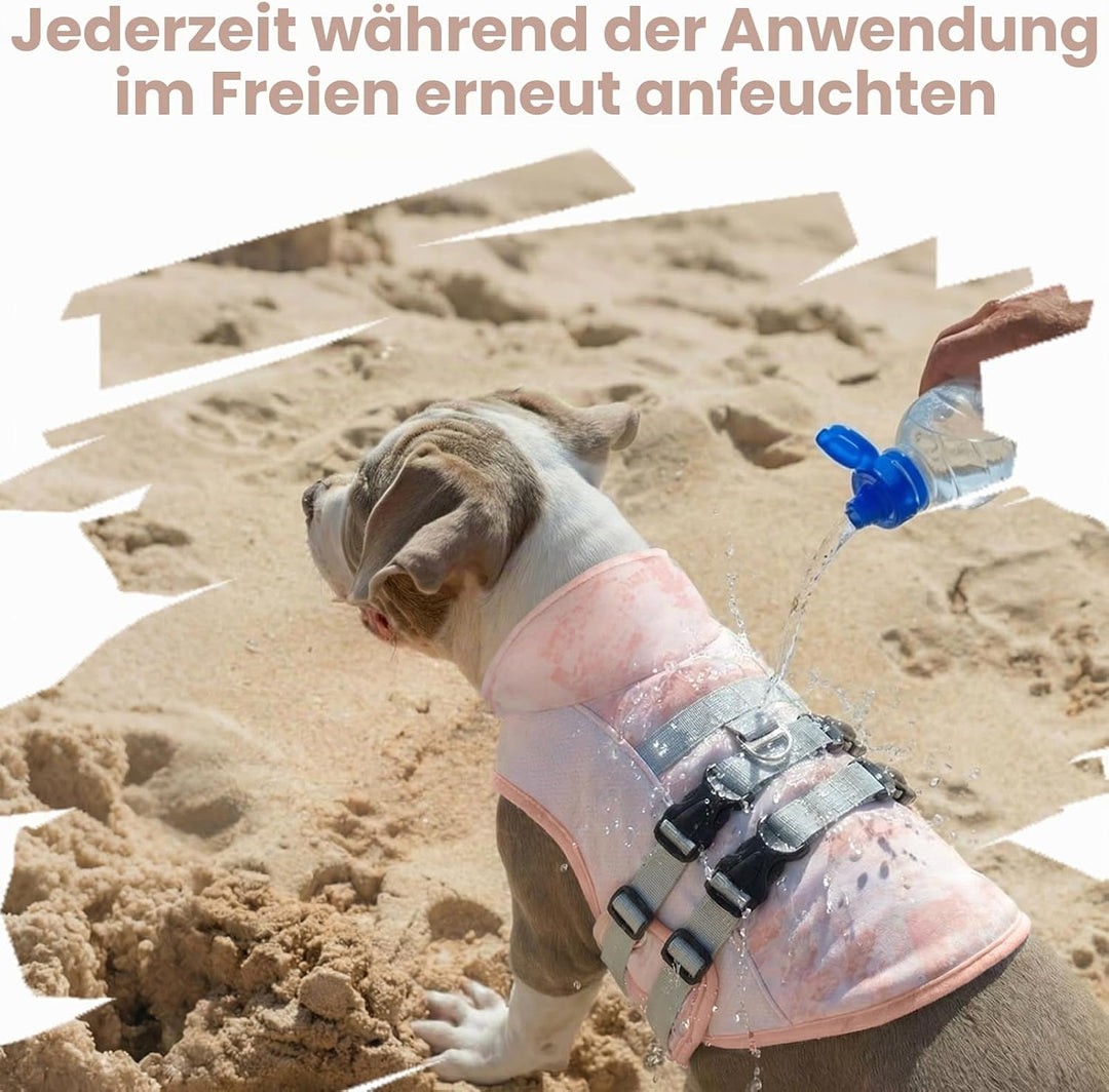 Kühlweste Hund Sommer Leicht Atmungsaktiv Kühlmantel Hund Mit D-Ring, Verstellbar Sonnenschutz Hunde