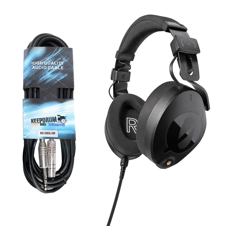 RØDE NTH-100 Over-Ear Headphones Studio-Kopfhörer + keepdrum Verlängerungskabel 3m NTH100-3m cable,