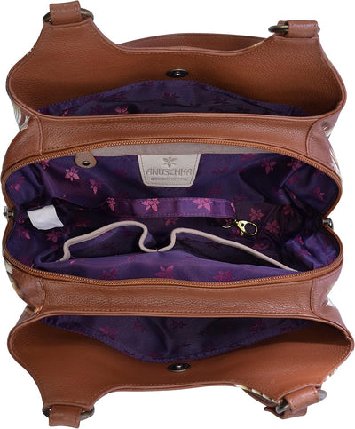 AnUSCHKA 469 DNP, Damen Umhängetasche Einheitsgrösse Cleopatra's Leopard Tan, Einheitsgrösse Cleopat
