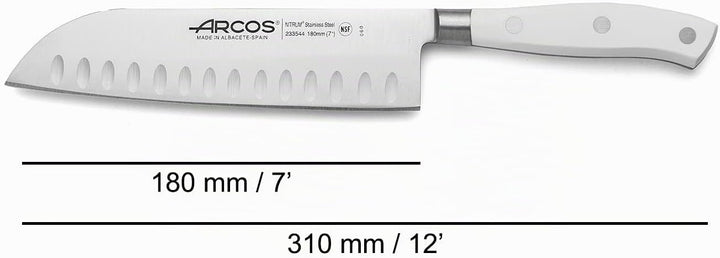 Arcos 233524 Serie Riviera Blanc - Santoku Messer Messer Asiatischer Art- Klinge aus Nitrum geschmie