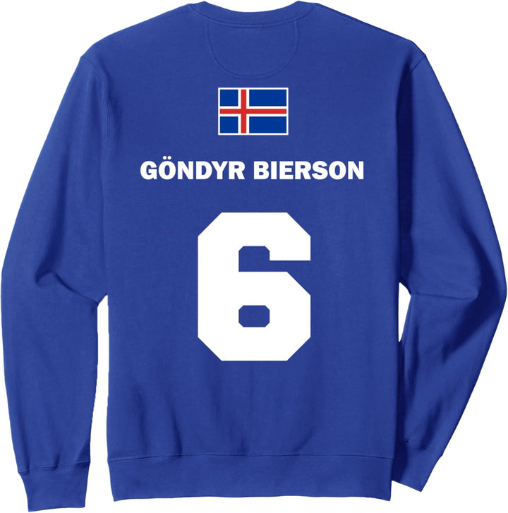 Isländische Namen auf Sauf Trikot Fussball Island Mallorca Sweatshirt
