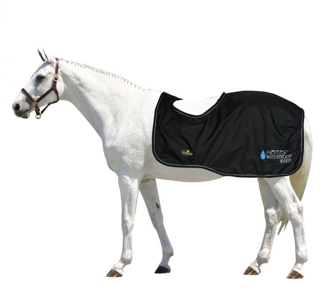 Horses, Pferdedecken Waterproof Warm, Wasserdicht, Weich, Bequem und Warm, Langlebig, Schwarz, 145 c