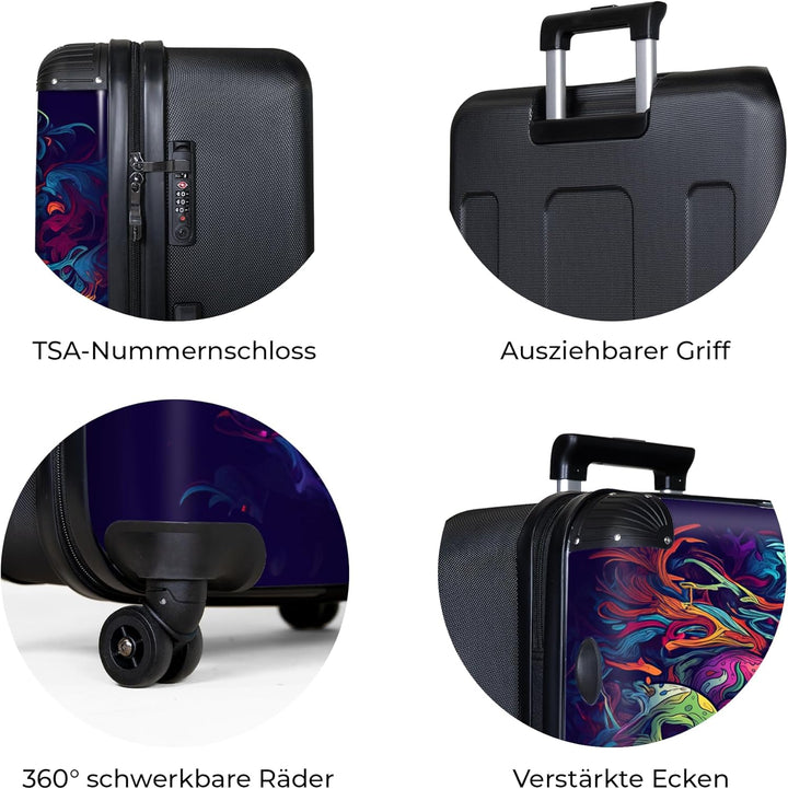 Koffer XL Gross 77x51.5x28 cm Reisekoffer mit Rollen Leicht Trolley grosser Hartschalenkoffer Rollko