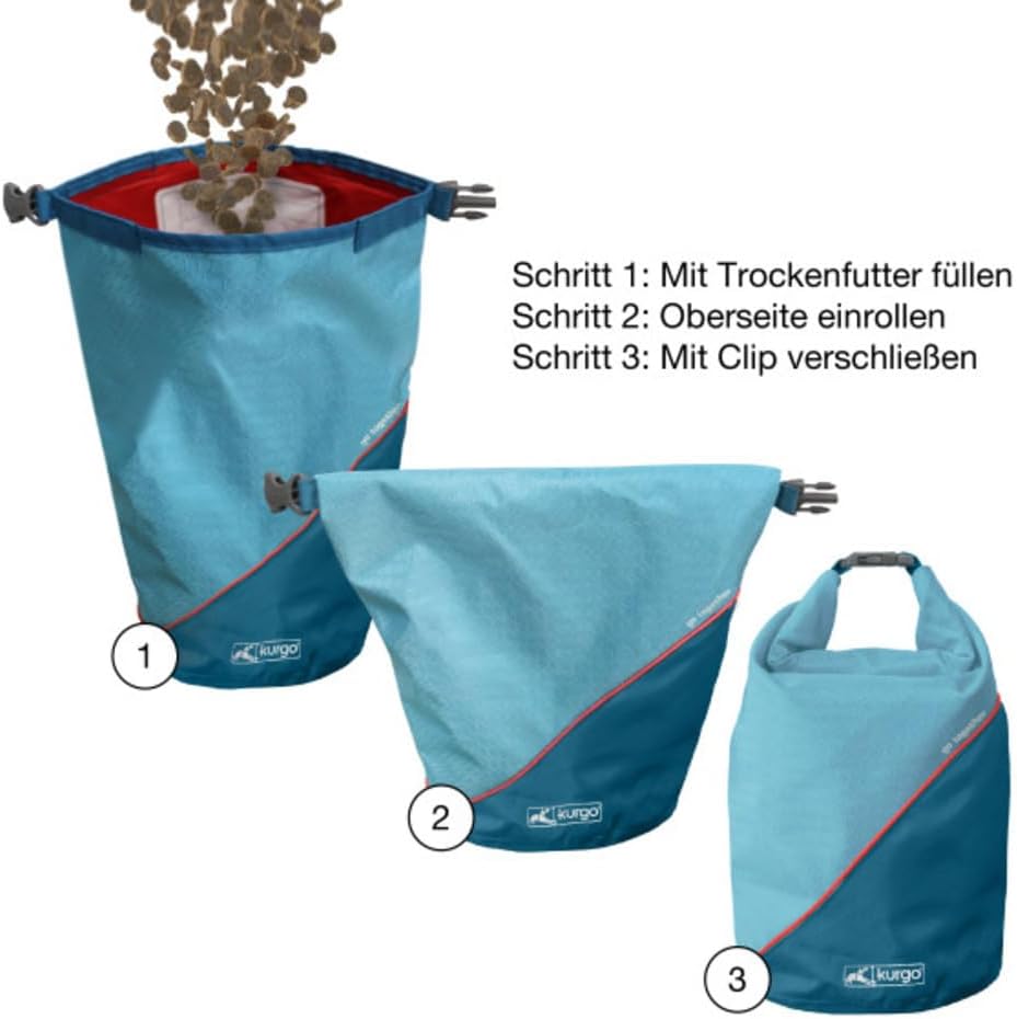 Kurgo K81013 Hunde Futterbeutel, Hundefutter Reisetasche, Hundefutter Tasche, Futterbeutel Hundetrai