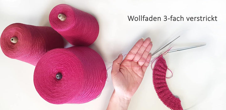 Strickwolle 1 kg 1000g Merinowolle Extrafine 100% Schurwolle Schafwolle Handstrick Wolle zum Stricke