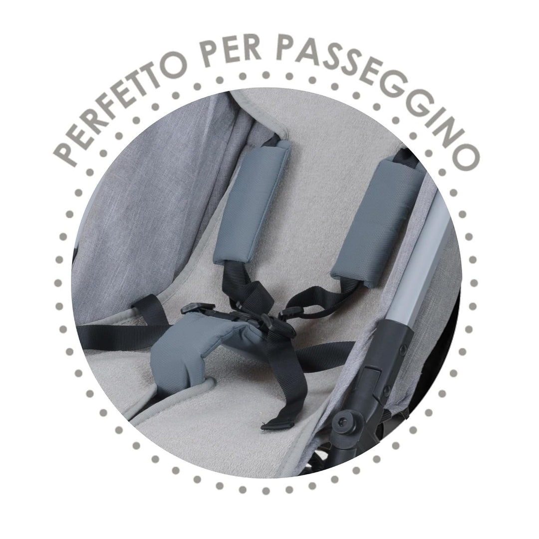 baby idea Universal-Kinderwagenbezug Sommer AIR MESH 3D mit atmungsaktivem, erfrischendem und antiba