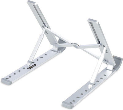 StarTech.com Foldable Laptop Riser Stand, Portable Height Adjustable Ergonomic Laptop Stand, Ventila