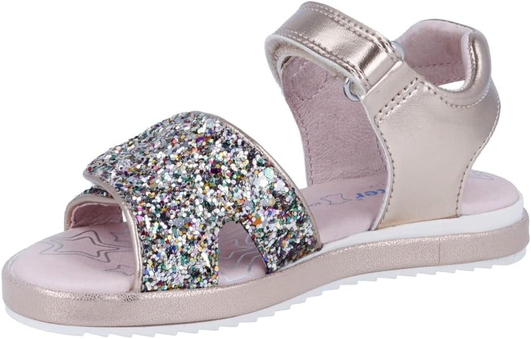 Richter Kinderschuhe Mädchen Halbschuhe Klett Sandale Rosa Freizeit 26 EU Salmon Gold, 26 EU Salmon