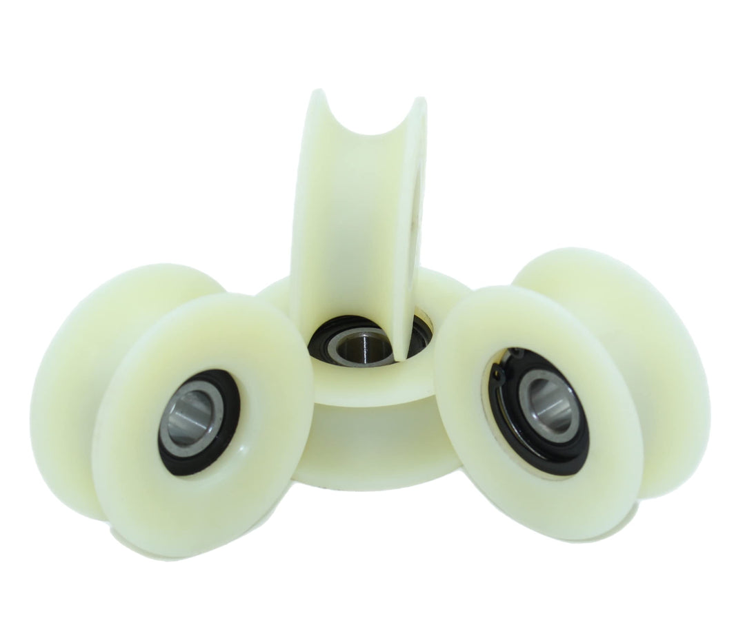 4 x 60 mm Durchmesser gefräste Nylon-Riemenscheiben, verschiedene Rillengrössen, hergestellt in der