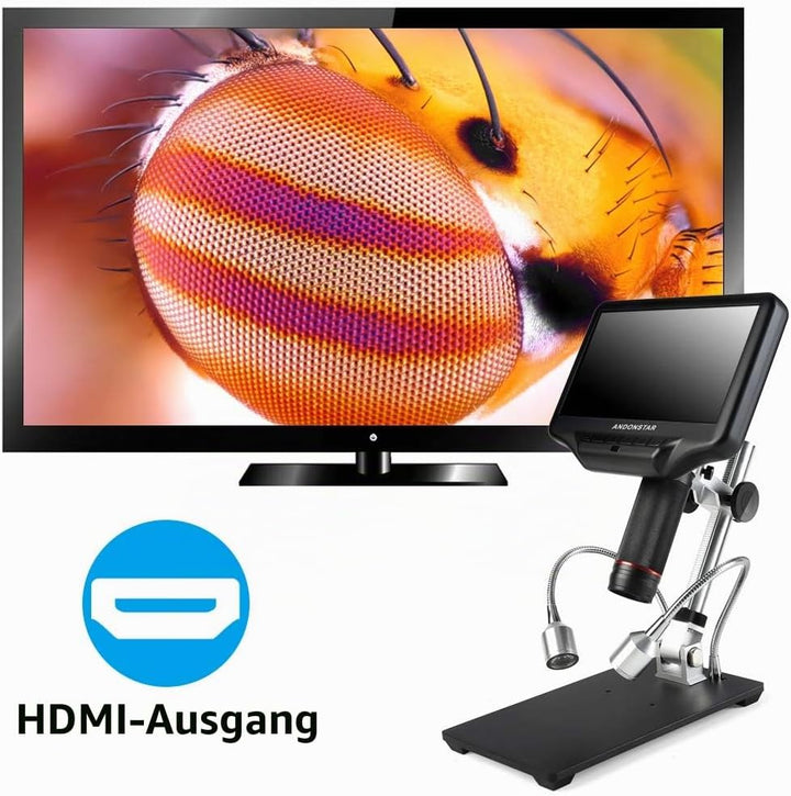 Andonstar AD407 3D HDMI Löten Digital Mikroskop mit 4MP UHD und 7 Zoll Einstellbarer LCD Bildschirm
