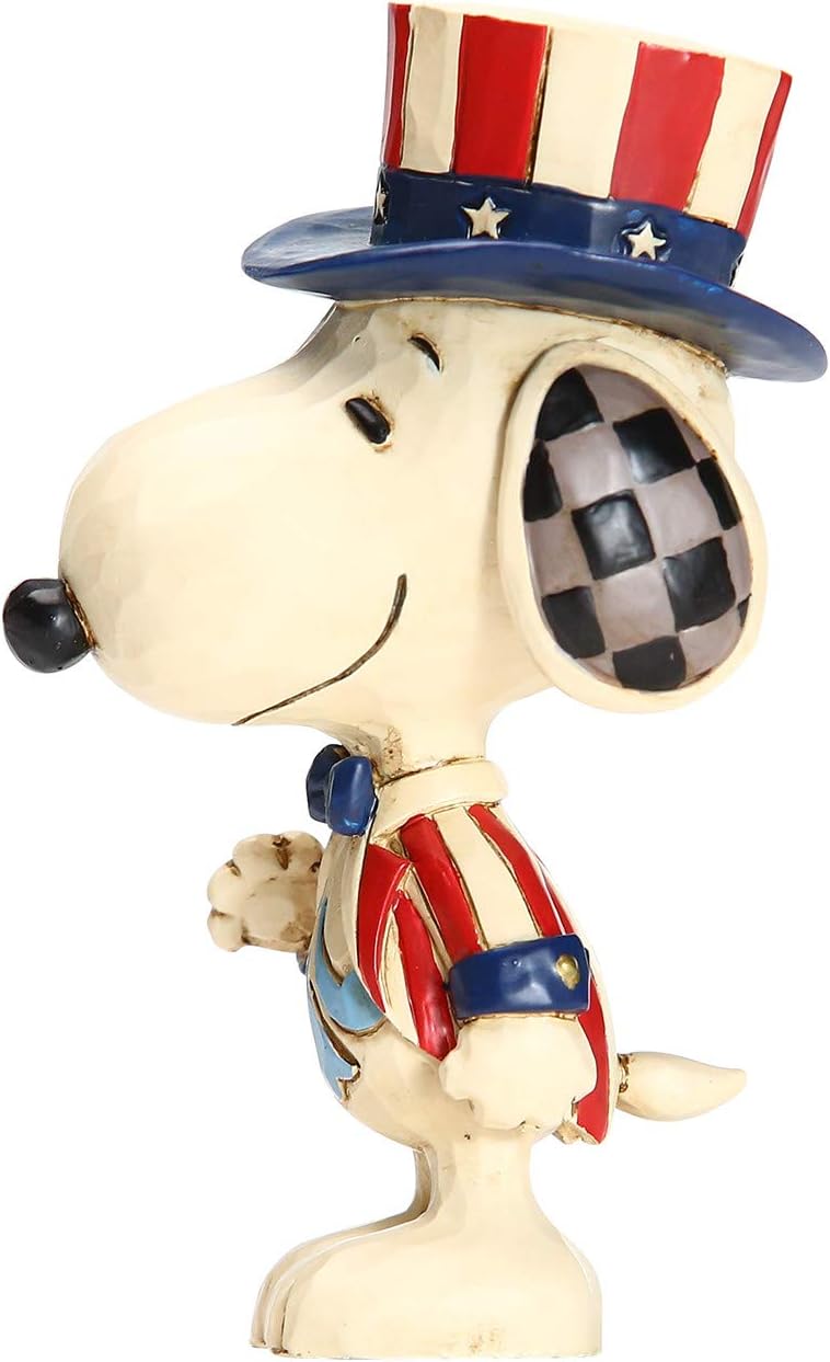 Enesco Peanuts by Jim Shore Snoopy Patriotische Miniaturfigur, 9,5 cm, Mehrfarbig