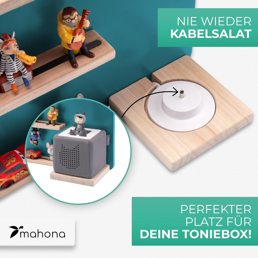 mahona Tonie Regal - kompatibel mit Toniebox & Tonie Figuren Aufbewahrung - Platz für bis zu 27 Figu