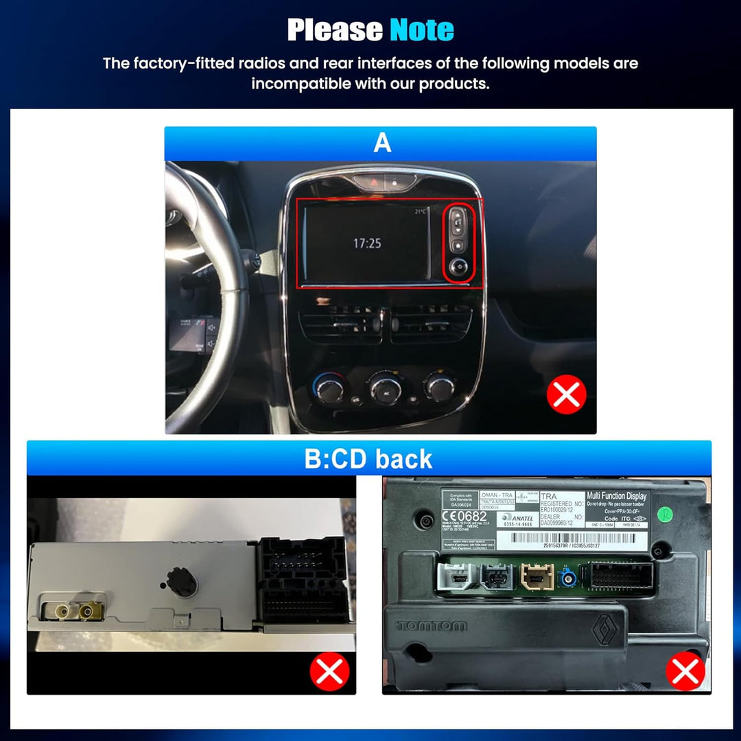 CAMECHO Android 15 4G+64G Autoradio für Renault Clio 4 2012-2018 mit Navi Carplay Android Auto,10 Zo