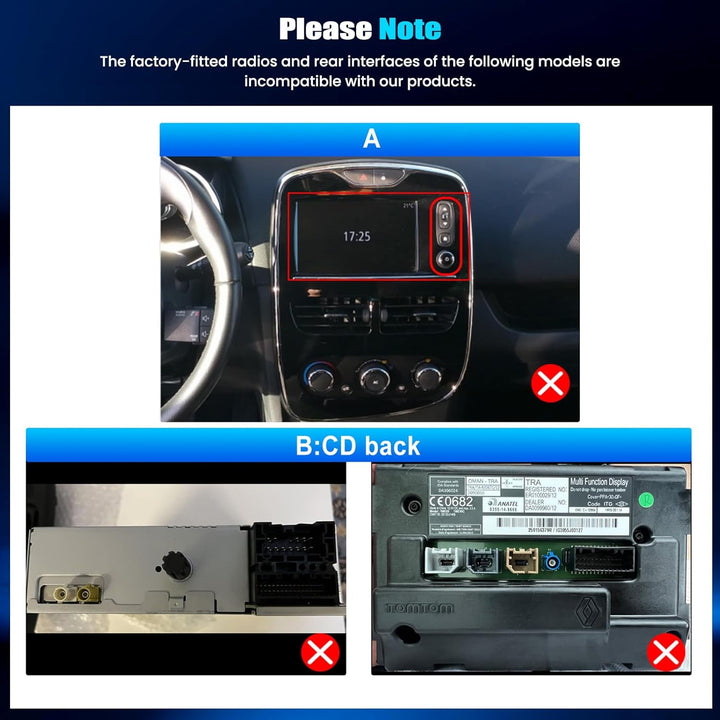 CAMECHO Android 15 4G+64G Autoradio für Renault Clio 4 2012-2018 mit Navi Carplay Android Auto,10 Zo