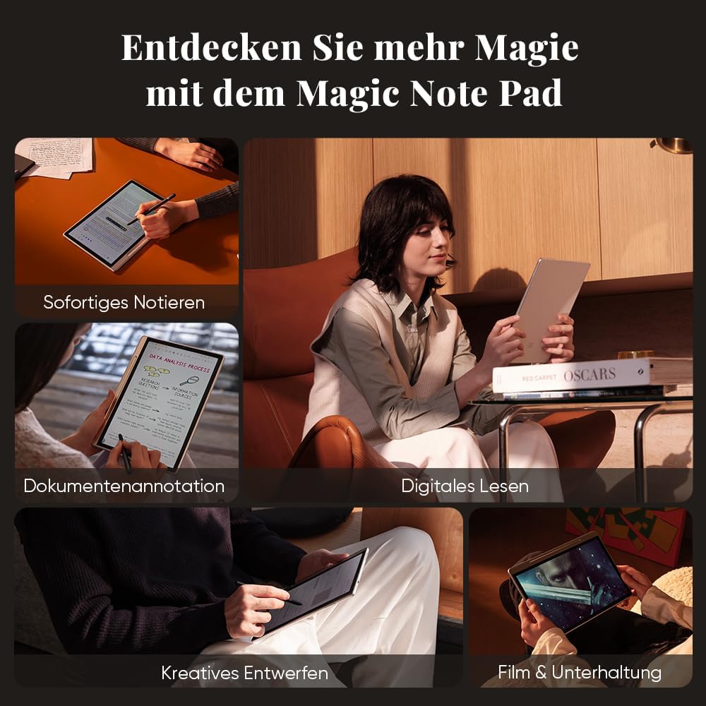 XP-Pen XPPen Magic Note Pad, Papier-Tablet mit 10,95-Zoll-Farbdisplay, 16K X3 Pro Stift, DREI Farbmo