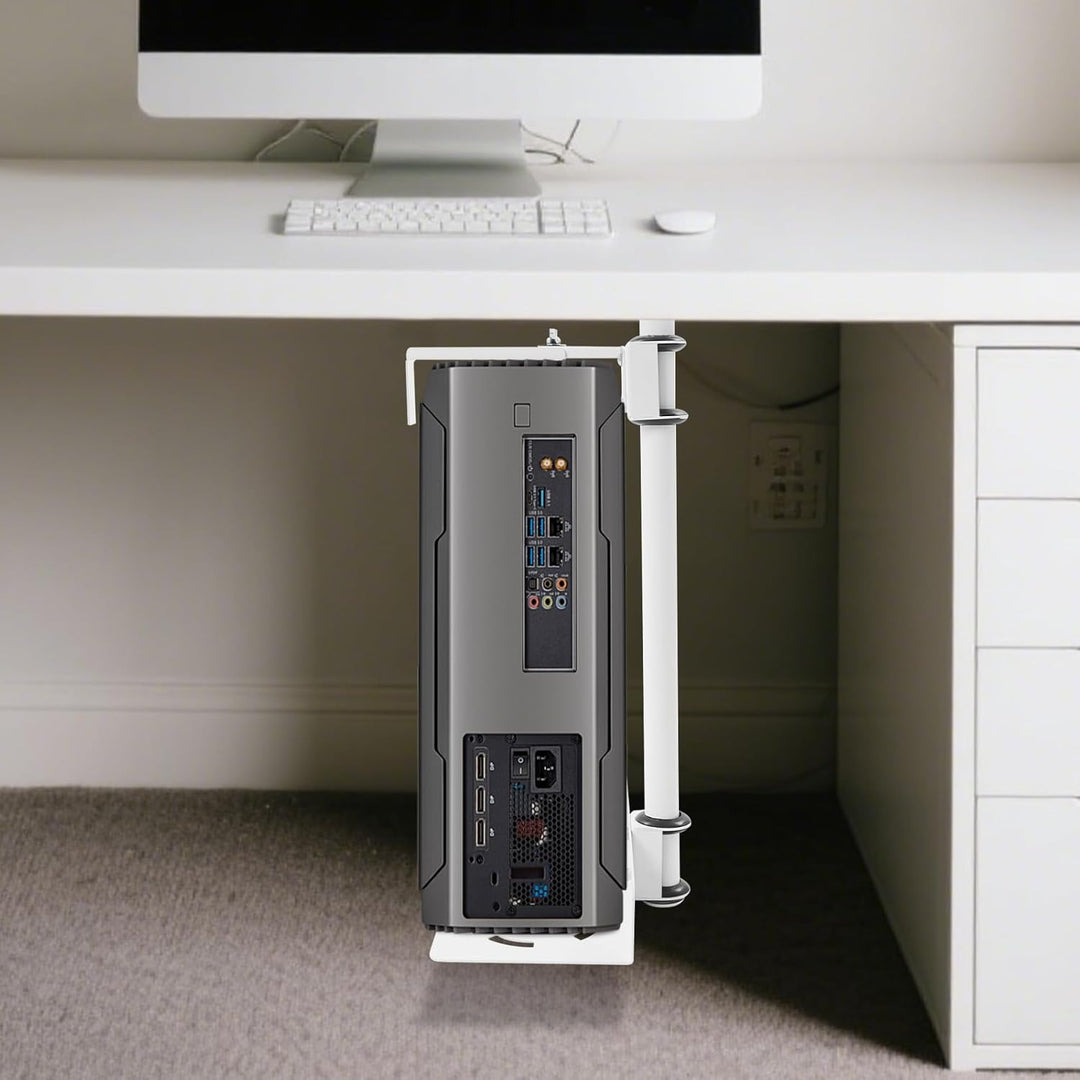 Pc Halterung, Halterung unter Schreibtisch 5-53cm höhenverstellbar, Computerhost Wandhalterungs CPU