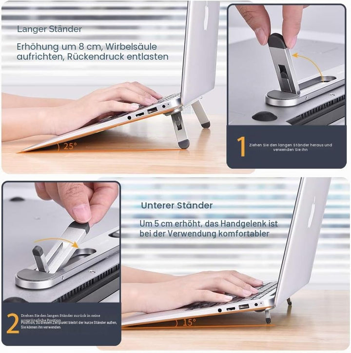 nediea Laptop-Ständer für Schreibtisch, Laptop-Kühlständer, Tastaturerhöhung, ergonomischer Laptop-A