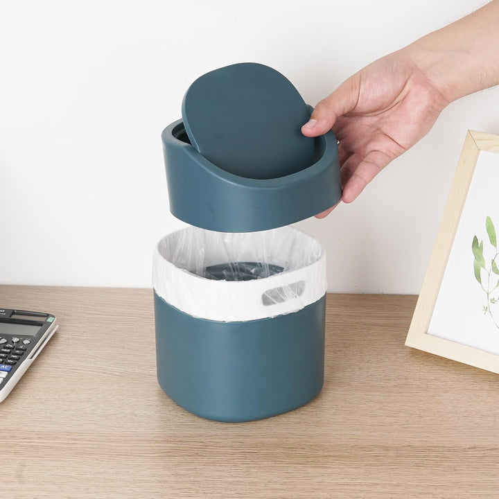 Mini tischmülleimer 2L mit Müllsäcken 180 Stück, tischabfalleimer mit deckel für Den Waschtisch Küch