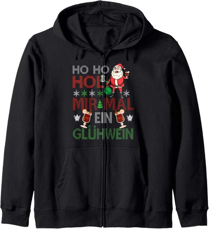 Glühwein Weihnachten Weihnachtsmann Weihnachtsmarkt Kapuzenjacke