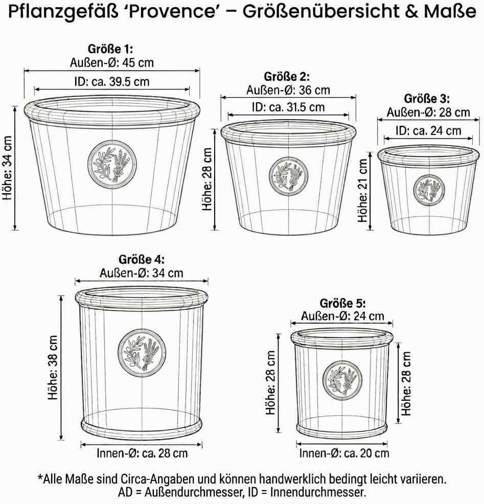 Pflanzgefäss Blumentopf Übertopf Krone Steinzeug glasiert Weiss Grau Türkis 34cm 45cm absolut Frostf