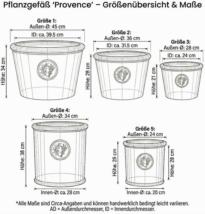 Pflanzgefäss Blumentopf Übertopf Krone Steinzeug glasiert Weiss Grau Türkis 34cm 45cm absolut Frostf