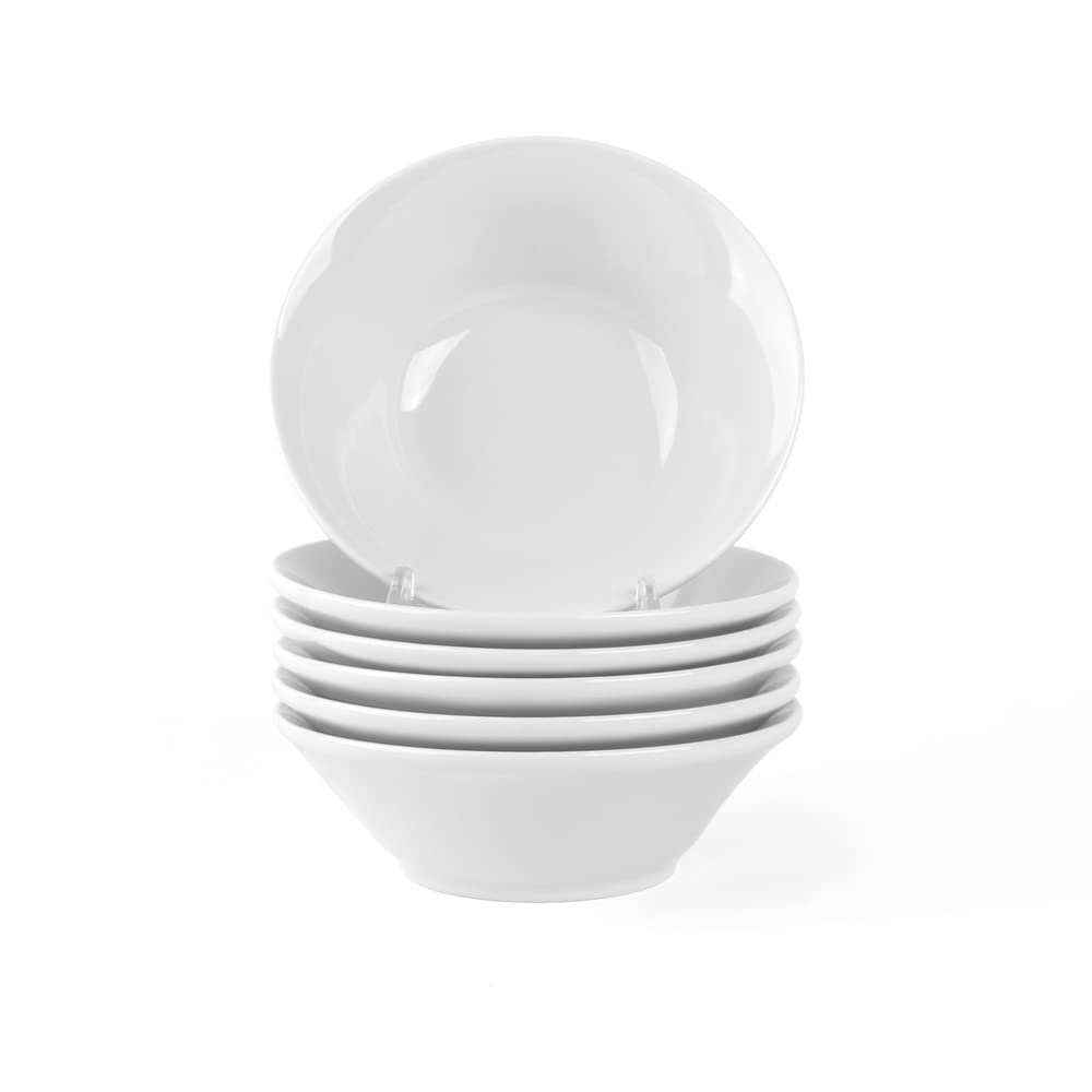 Holst Porzellan Angebots-Set Porzellan Müslischalen 17 cm 0,60 l, MA 338 PACK 6, Weiss