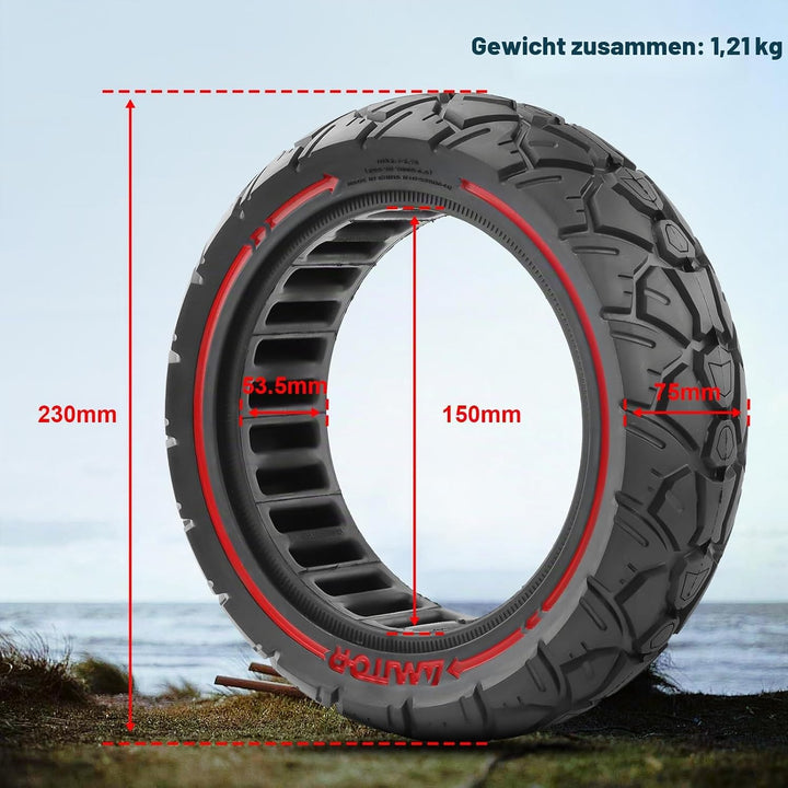 10x2,7-2,75 Vollgummireifen 10 Zoll Solide Reifen 70/65-6,5 Ersatzreifen für Hitway H5/HB24/Hiboy/Sm