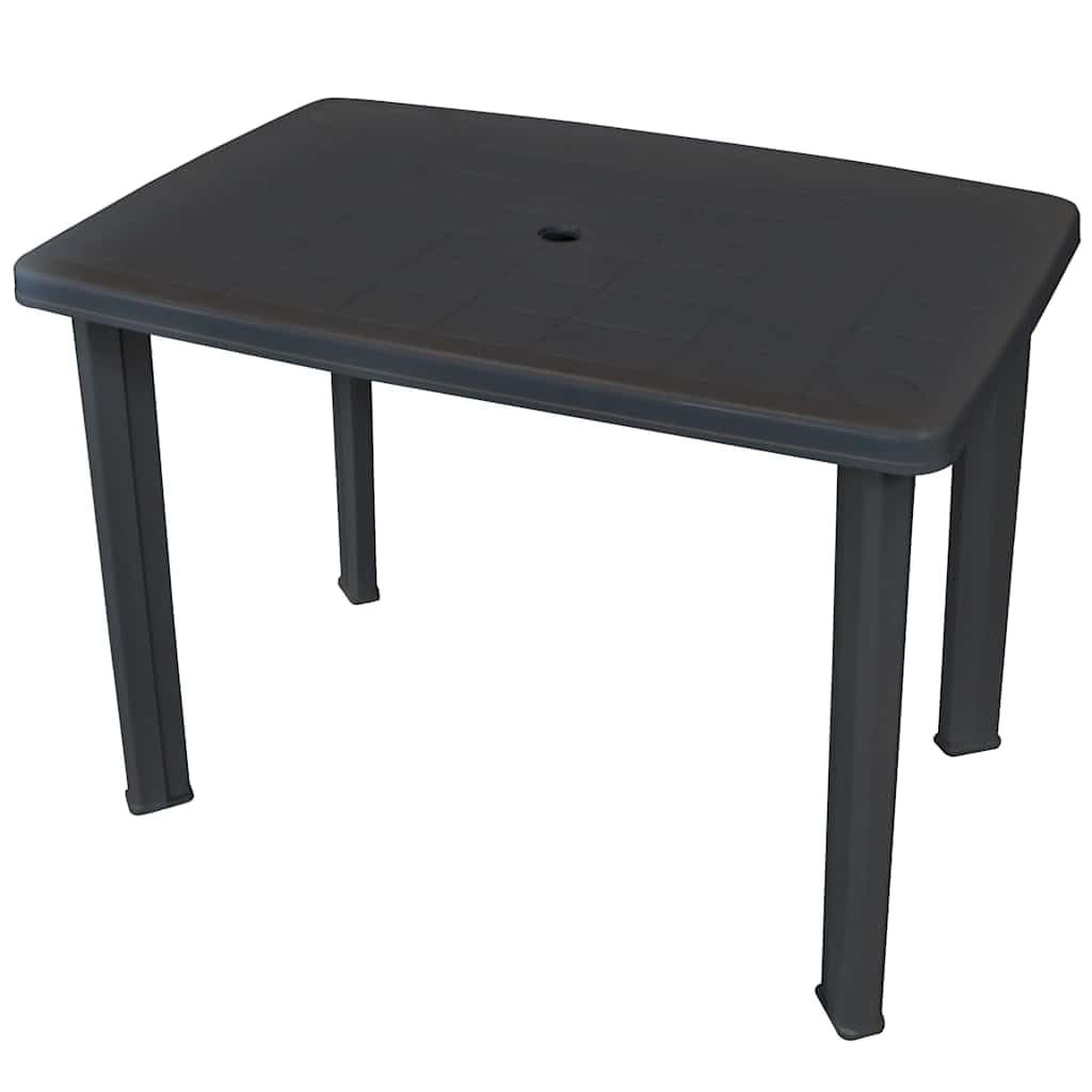 vidaXL Gartentisch Kunststoff Balkontisch Esstisch Campingtisch Terrasse Tisch 101 x 68 x 72 cm Anth