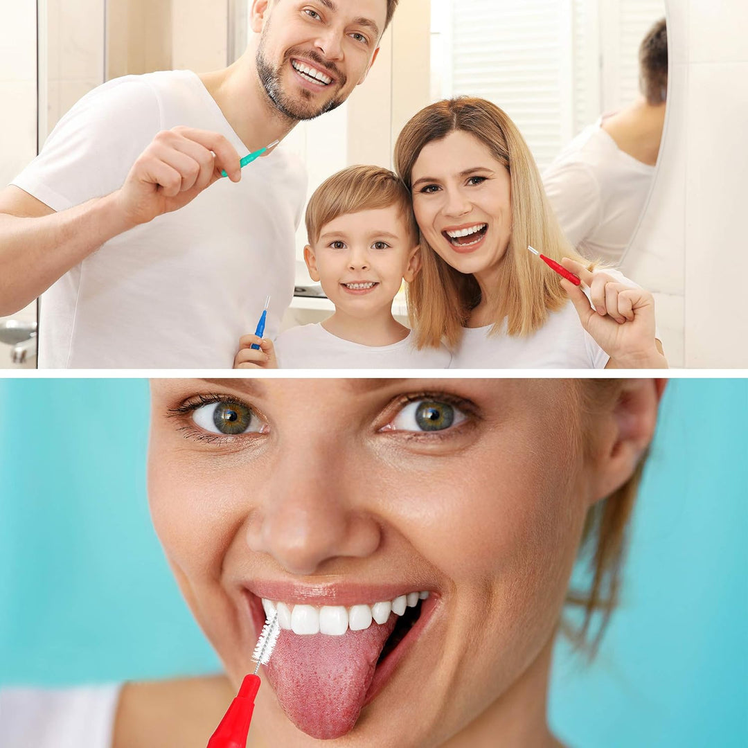 100 Stück Interdentalbürste Zahnstocher Dental Zahnseide Kopf Mundhygiene Interdentalbürste Zahnseid