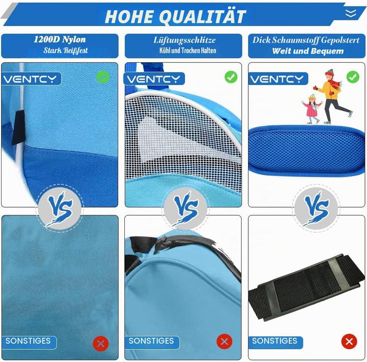 VENTCY Inliner Tasche, Skischuhtasche Tasche Kinder, Rollschuhe Tasche, Tasche für Inliner, Tasche S