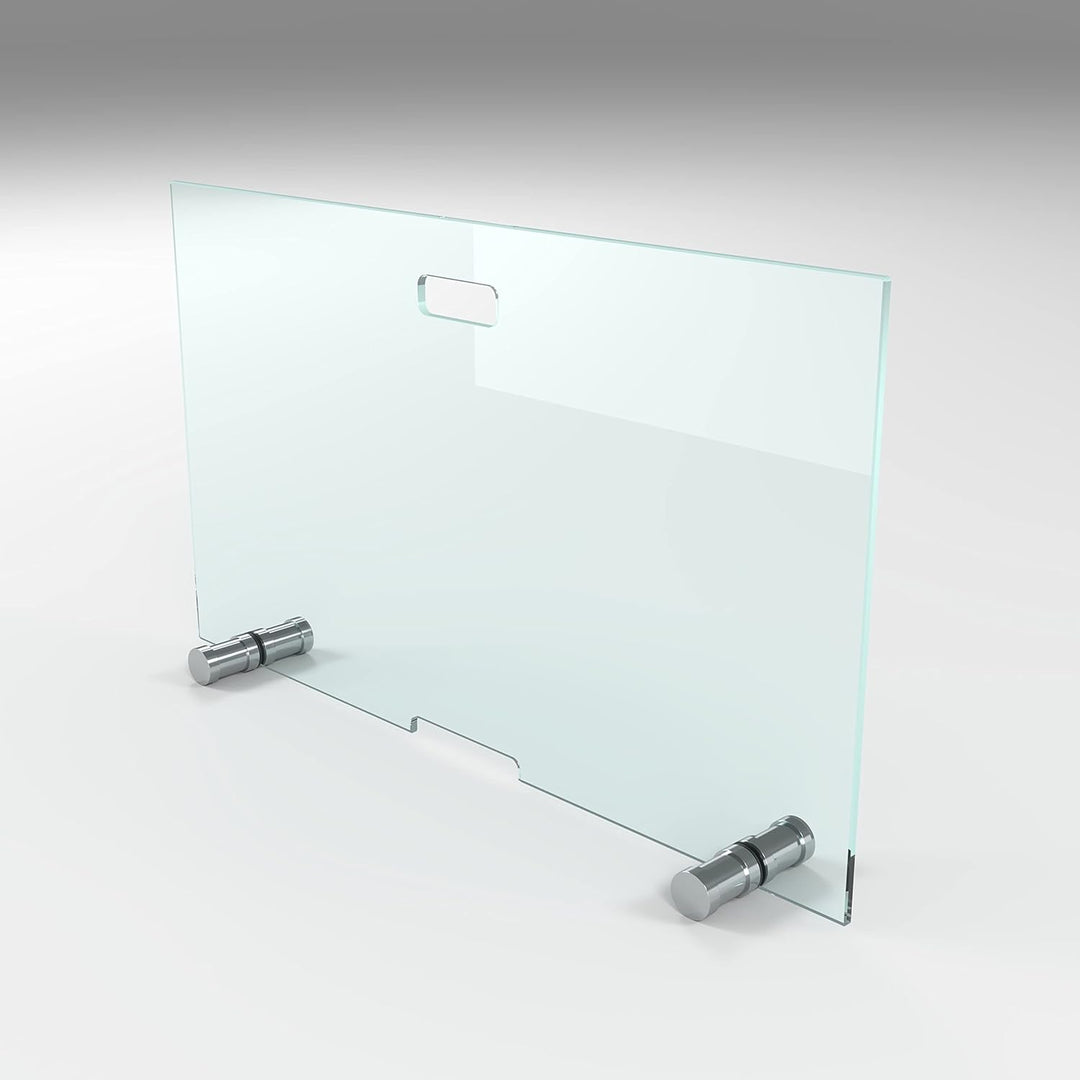 BIJON Kaminschutzgitter aus Spezial-Sicherheitsglas, Hitzeschutz Funkenschuztgitter, Ofenschutzgitte