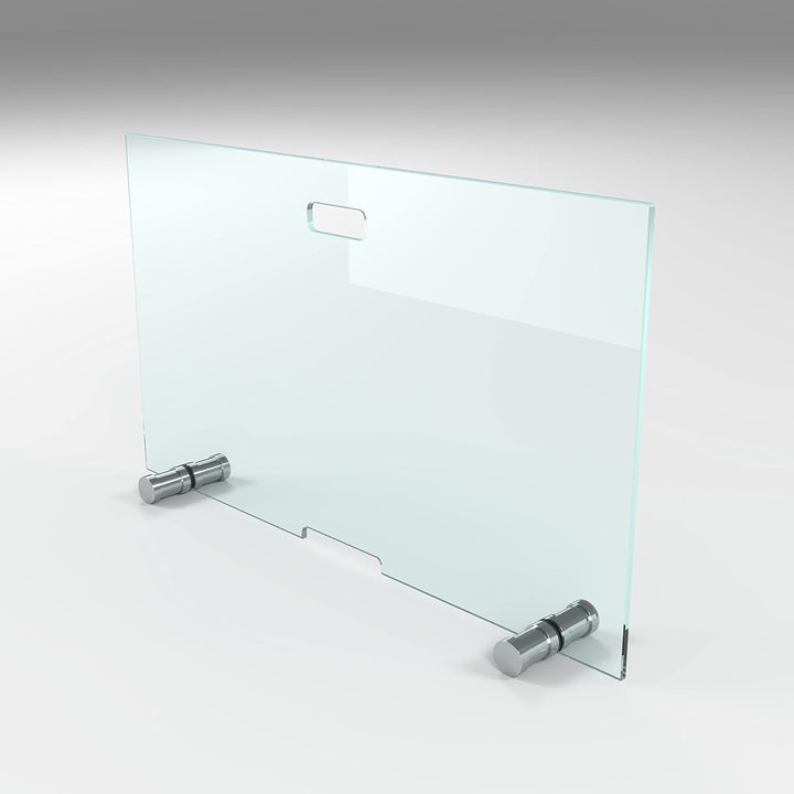 BIJON Kaminschutzgitter aus Spezial-Sicherheitsglas, Hitzeschutz Funkenschuztgitter, Ofenschutzgitte