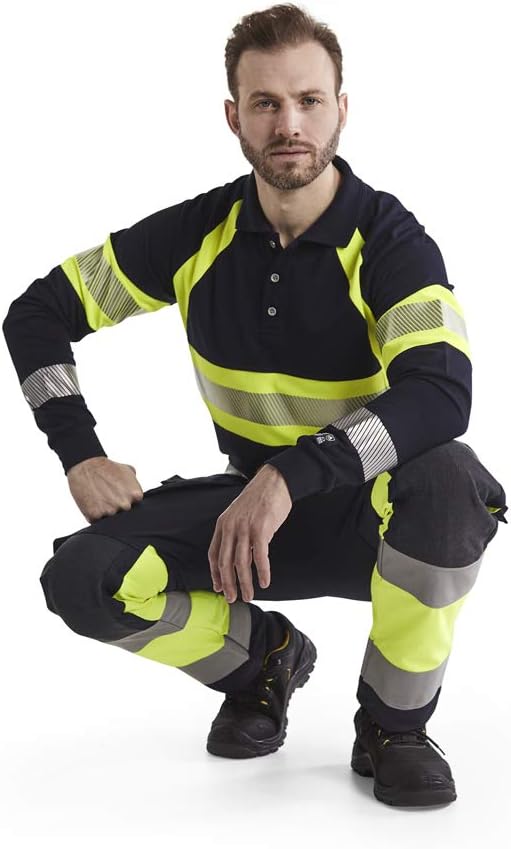 Blaklader 148615128900 Flammschutz Inhärente Arbeitshose mit Stretch D92 Marineblau, Gelb, D92 Marin