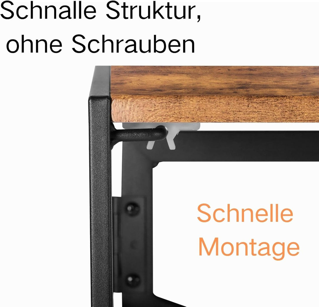 FurnitureR Arbeitstisch Lebensmittel faltbar 100x50cm - Klapptisch Gastro mit Stahlrahmen, rostfrei,