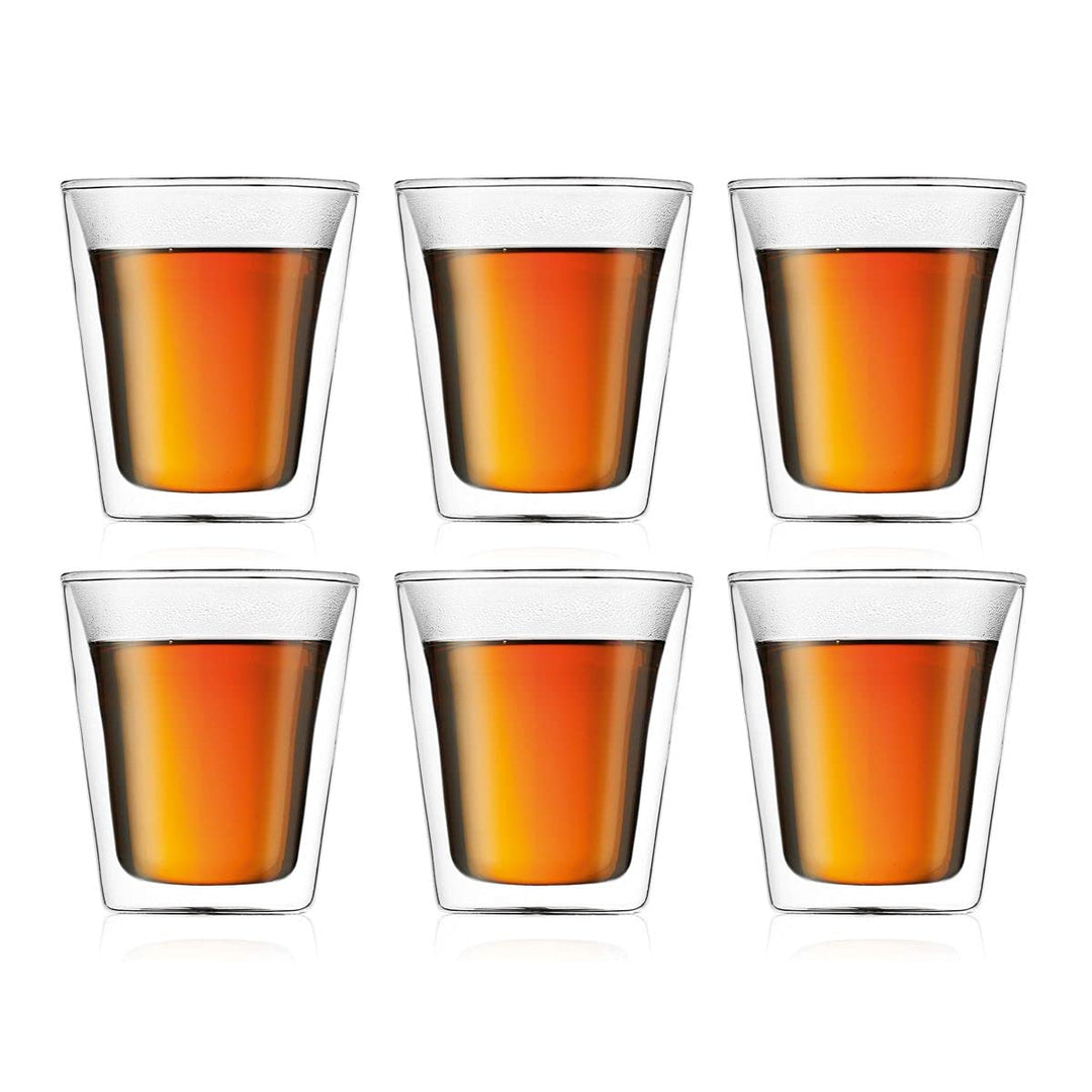 Bodum CANTEEN Gläser-Set (Doppelwandig, 0,2 liters) transparent 0,2 L - 6 Stück, 0,2 L - 6 Stück