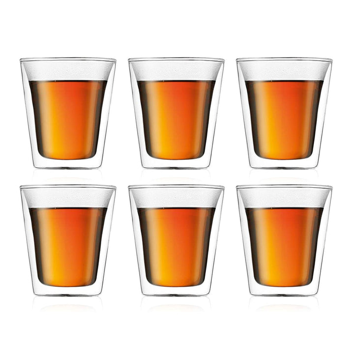 Bodum CANTEEN Gläser-Set (Doppelwandig, 0,2 liters) transparent 0,2 L - 6 Stück, 0,2 L - 6 Stück