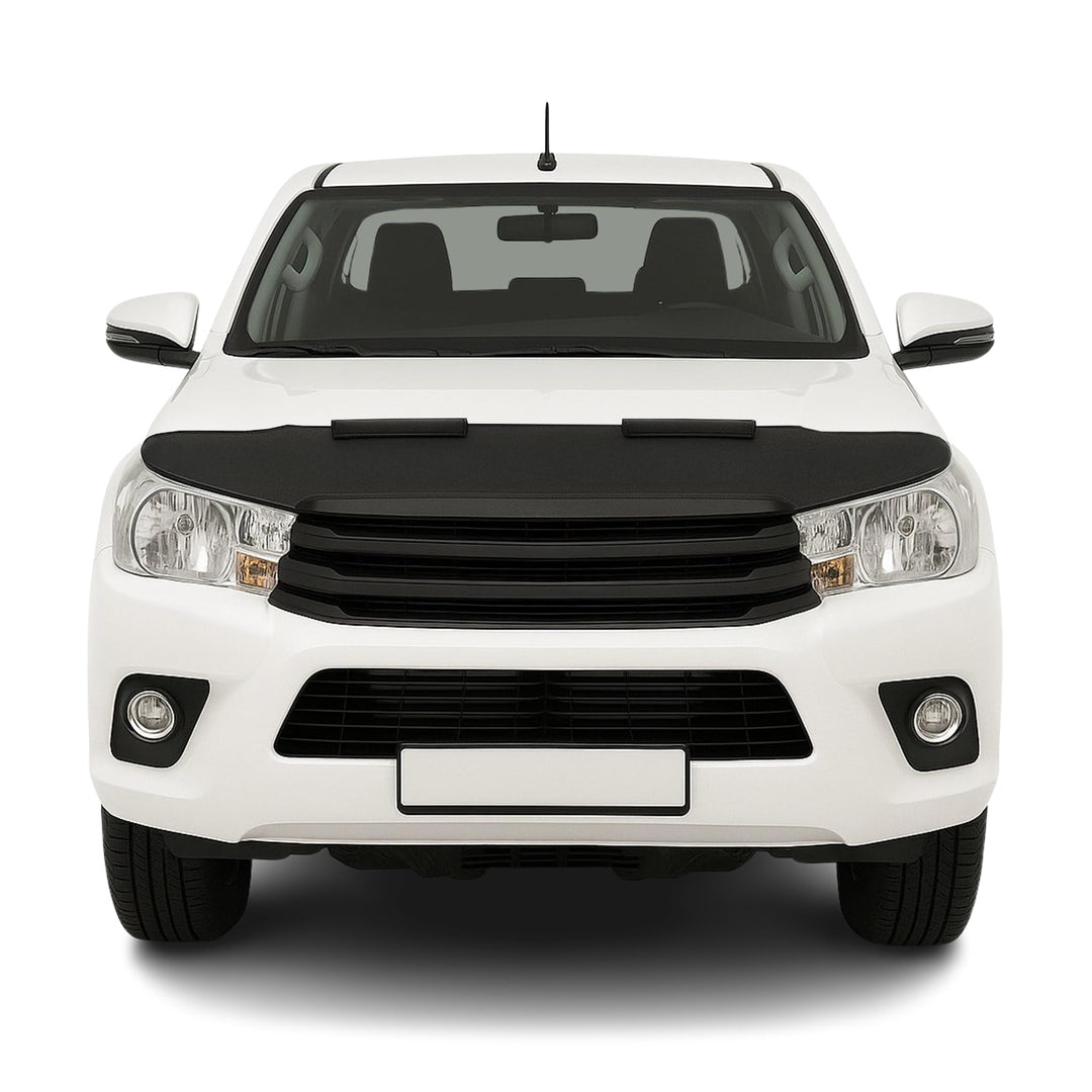 Haubenbra Bonnet Bra Steinschlagschutzmaske kompatibel mit Toyota Hilux 2015-2023 1x Halb Motorhaube